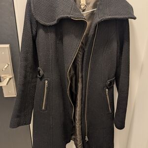 Soia & Kyo Textured Black Trench Coat